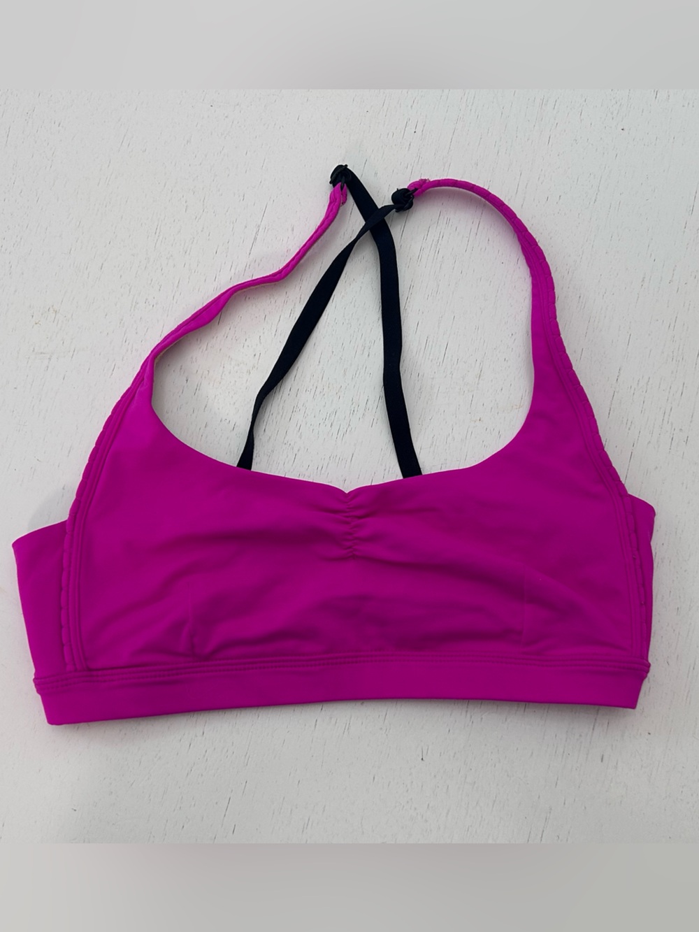 lululemon athletica Fuchsia Sports Bra with Black Straps